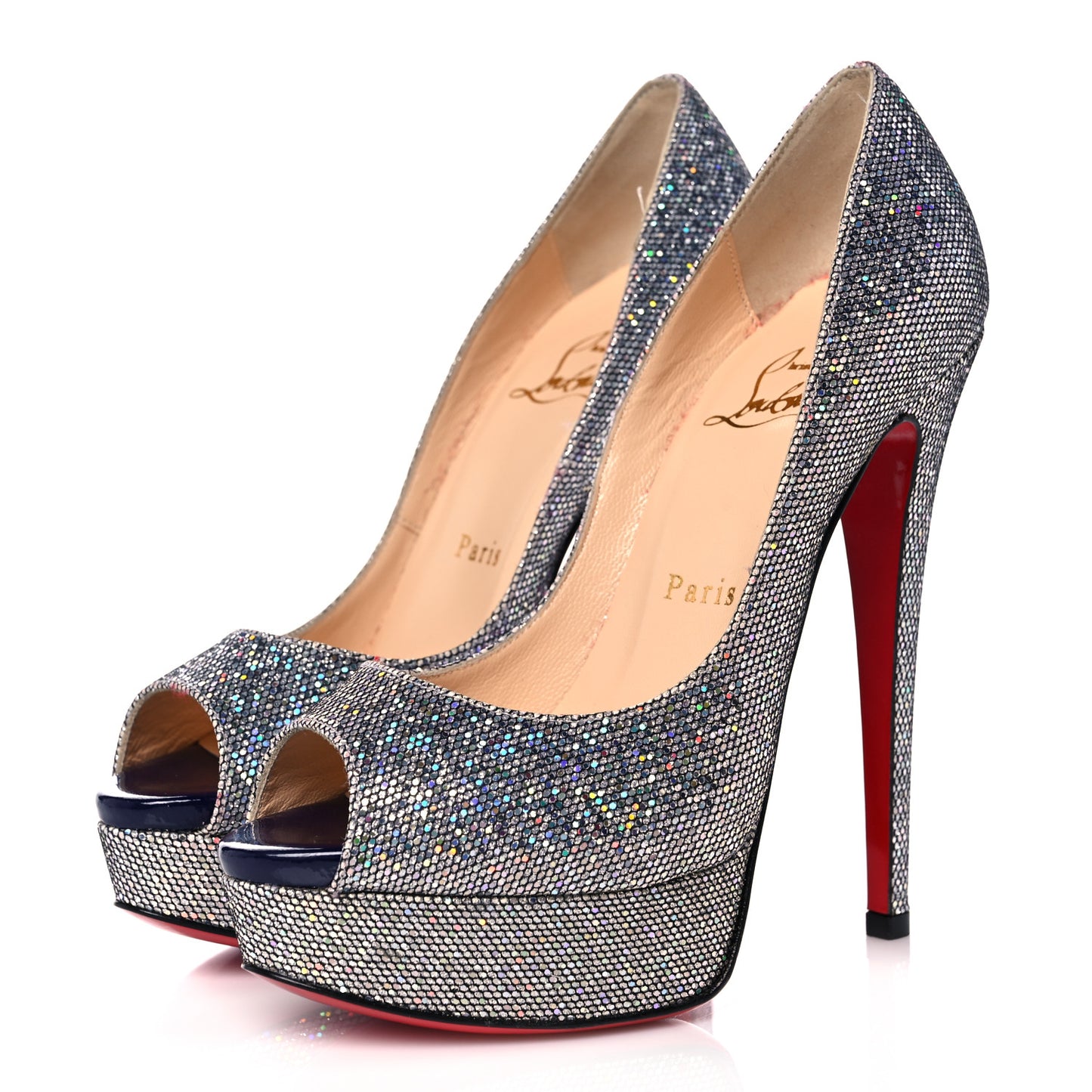 Seava Glitter Disco Ball Fetish Peep 140 Pumps 35 Multicolor