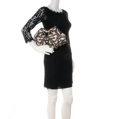 Alexander McQueen Silk De Manta Lace Print Clutch 2 of 7
