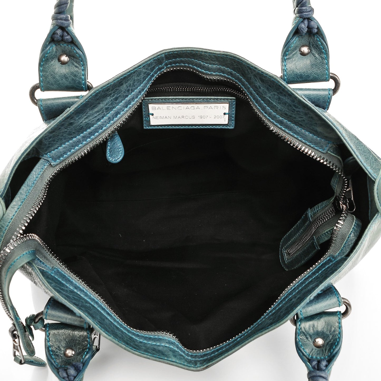 Chevre Giant 21 Gunmetal Hardware City Neiman Marcus LE Bleu