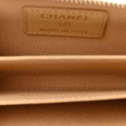Chanel Caviar Quilted Zip Around Coin Purse Yellow 5 of 9