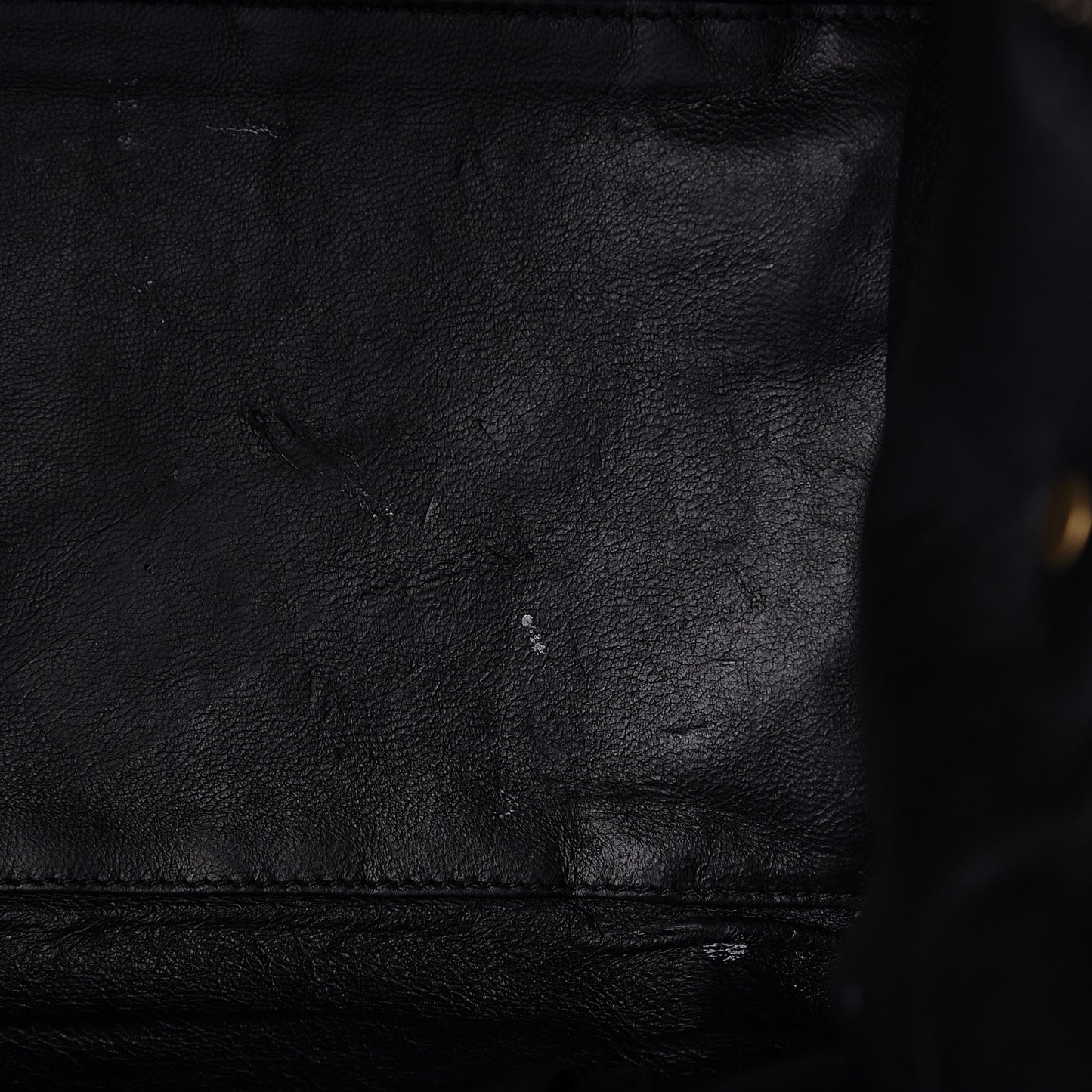 Smooth Calfskin Linen Mini Bi-Color Luggage Natural Black