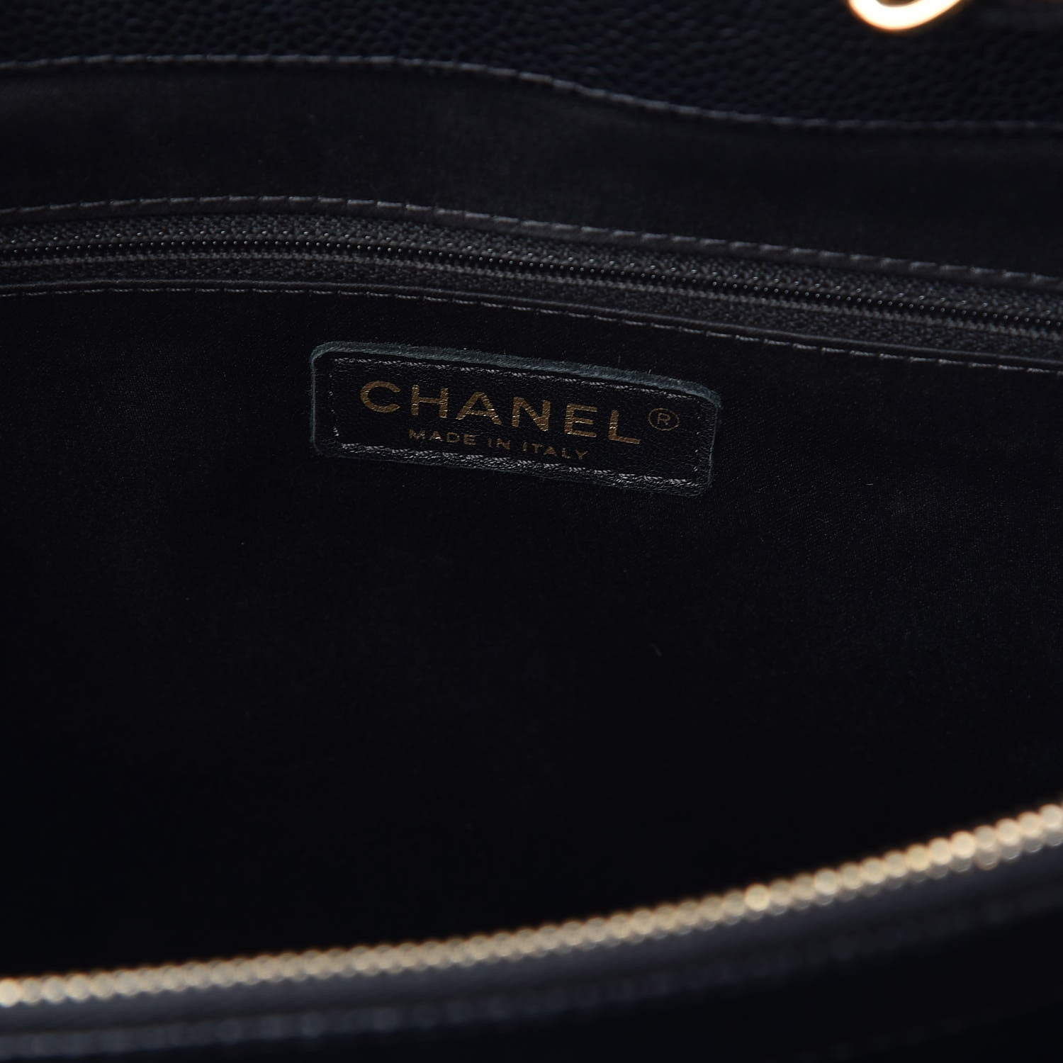 Chanel Caviar Quilted XL Grand Shopping Tote GST Black 6 of 15