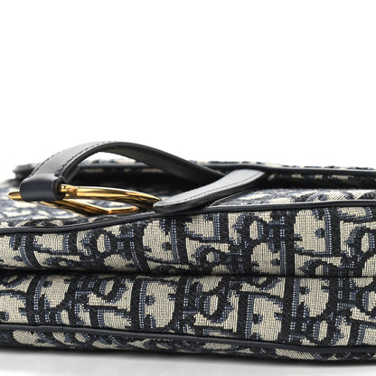 Christian Dior Oblique Saddle Bag Blue 9 of 9