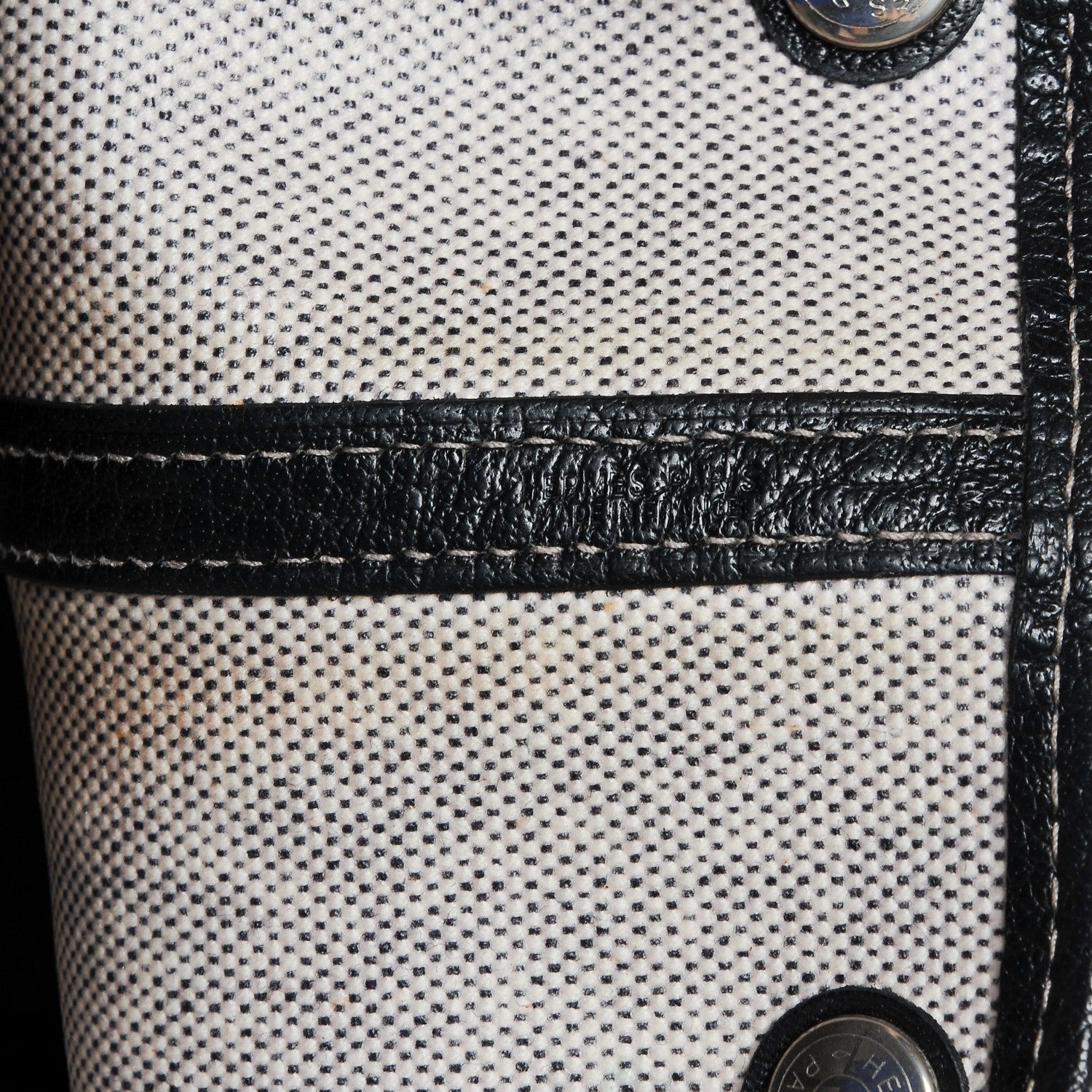 Hermes Buffle Skipper Toile Garden Party 36 MM Tote Black 6 of 6