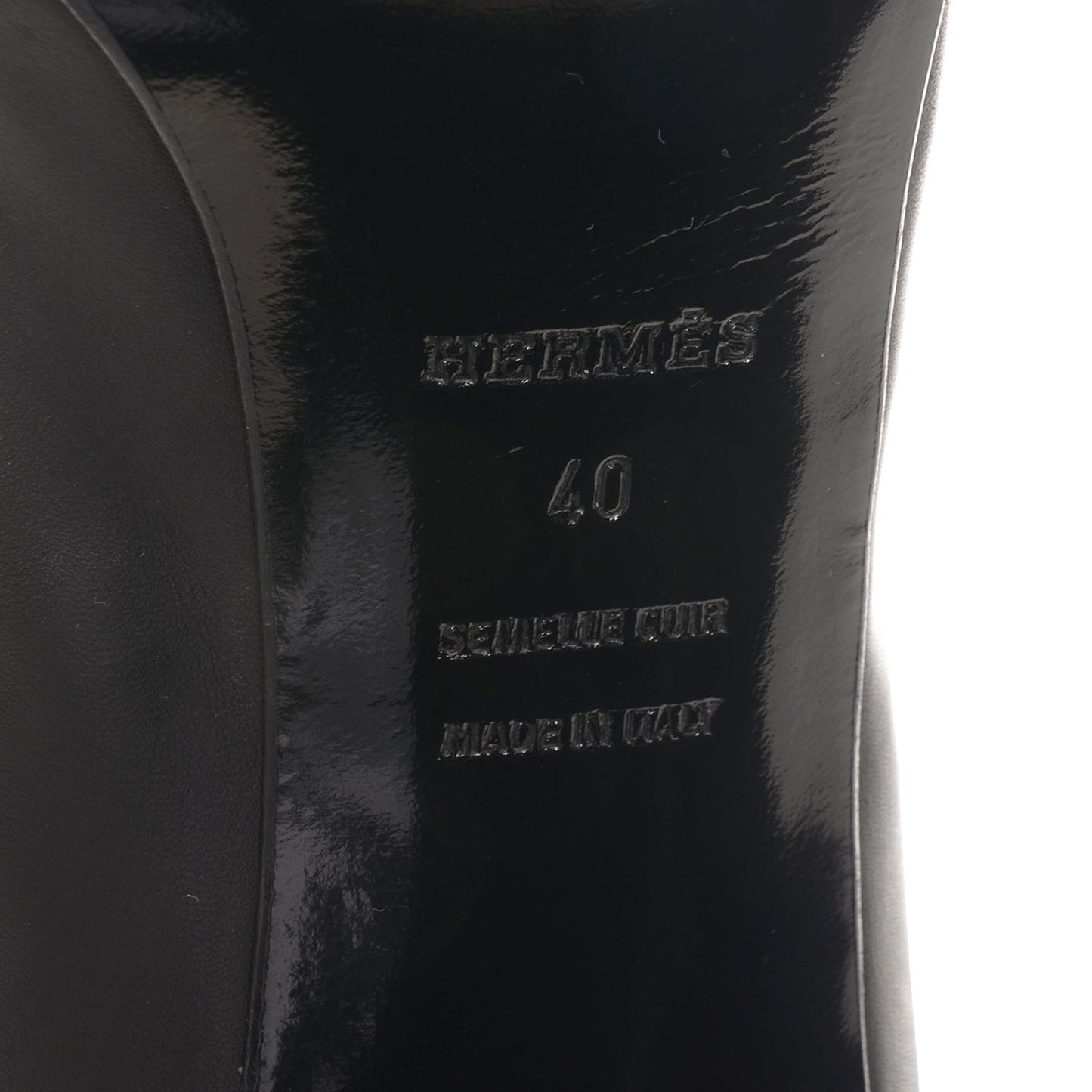 Calfskin Defile High Heel Boots 40 Black