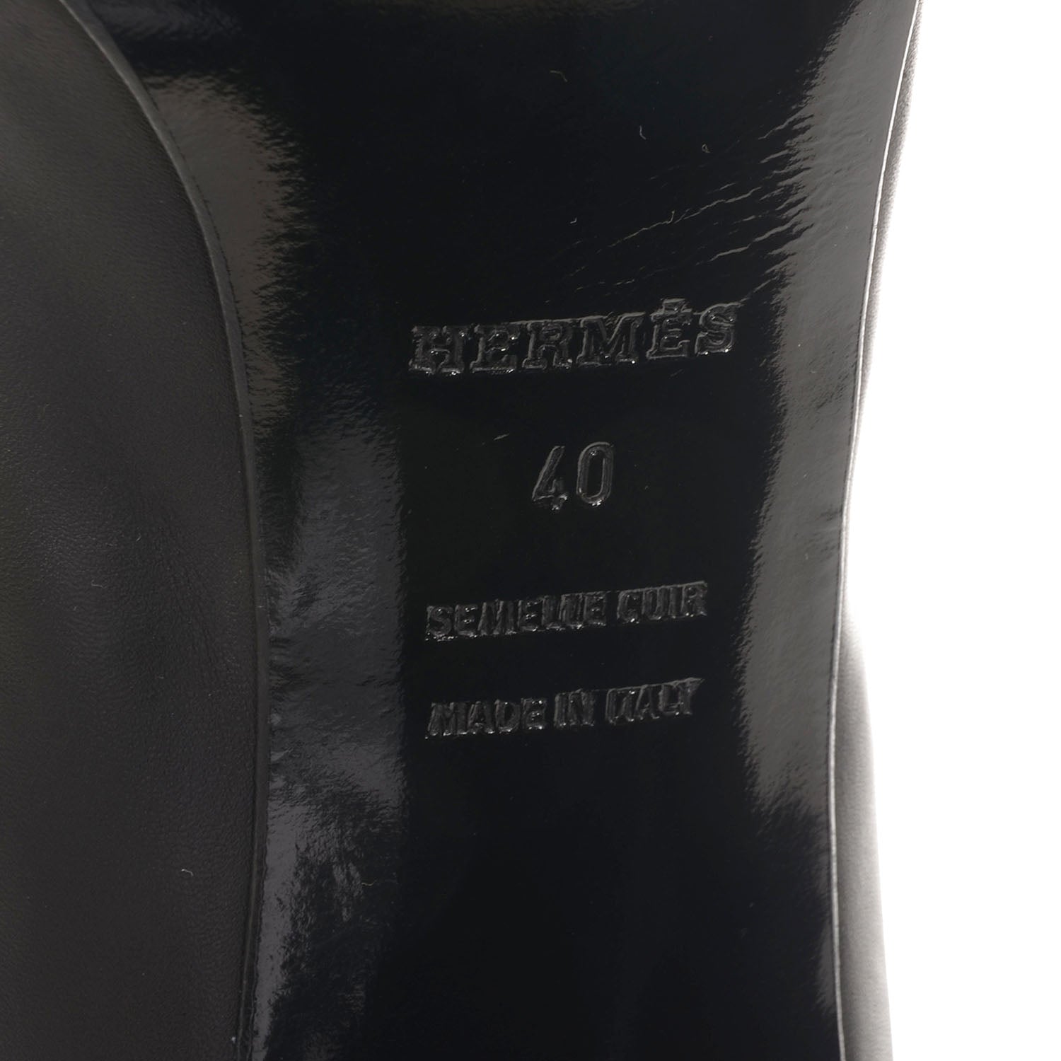 Hermes Calfskin Defile High Heel Boots 40 Black 5 of 5