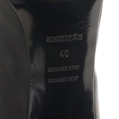 Hermes Calfskin Defile High Heel Boots 40 Black 5 of 5