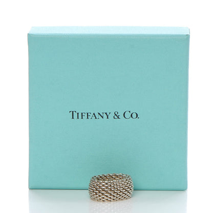 Tiffany Sterling Silver Mesh Somerset Ring 47 4 5 of 5