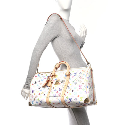 Louis Vuitton LV X TM Monogram Multicolor Keepall Bandouliere 45 White 2 of 11