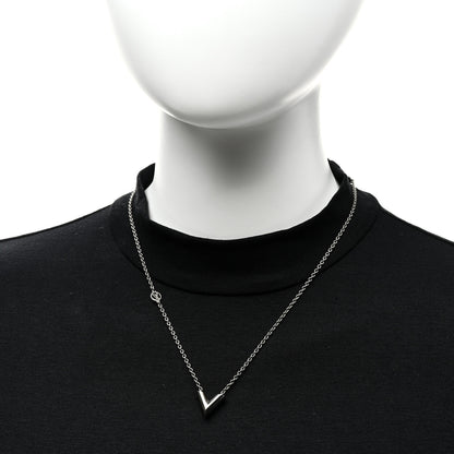 Louis Vuitton Metal Essential V Supple Necklace Silver 2 of 6