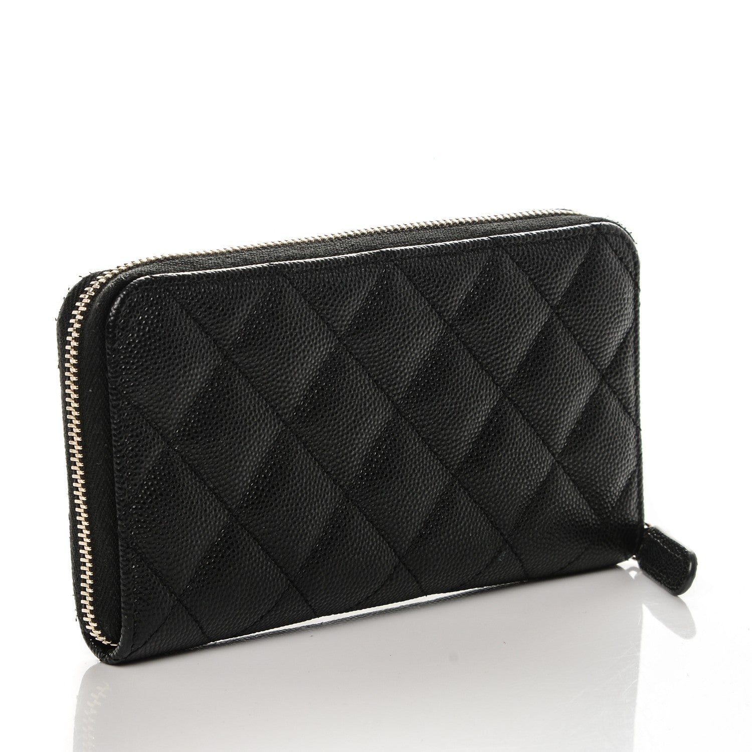 Chanel Caviar Quilted Small Zip Around Wallet Black 3 of 8