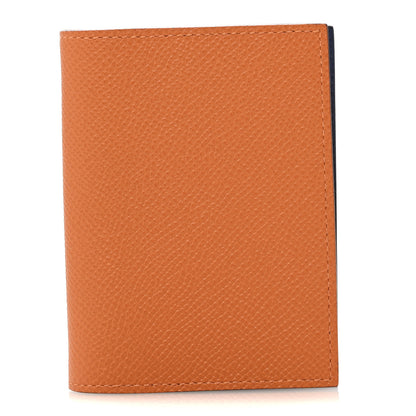 Hermes Epsom Verso Globe Trotter Agenda Cover PM Orange Bleu Saphir 1 of 8