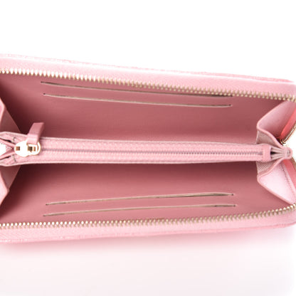 Chanel Iridescent Caviar Quilted Medium Zip Around Wallet Pink 6 of 14
