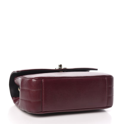 Chanel Shiny Lambskin Quilted Small Chevron Miroir Burgundy 4 of 12
