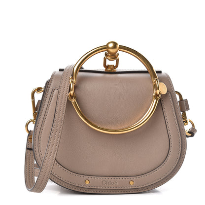 Chloe Calfskin Suede Small Nile Bracelet Bag Motty Grey 1 of 9