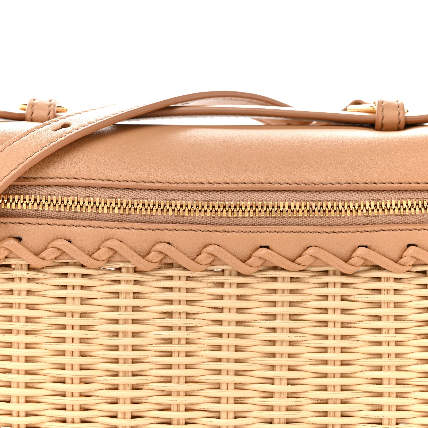 Loro Piana Wicker Calfskin L19 Extra Pocket Pouch Natural 7 of 9