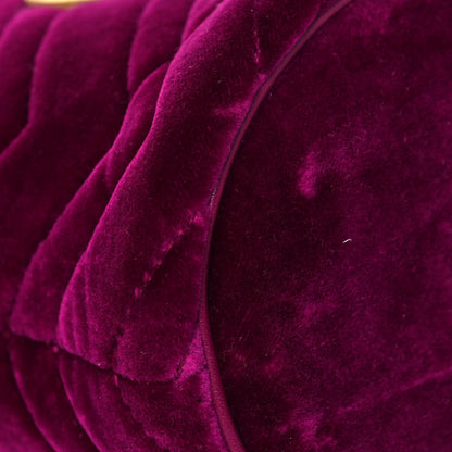 Gucci Velvet Matelasse Mini GG Marmont 2.0 Bucket Bag Fuchsia Violet Cyclamen 7 of 11