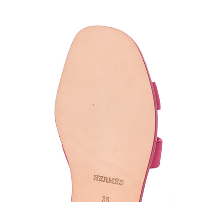 Hermes Epsom Oran Sandals 36 Rouge Azalee 12 of 13