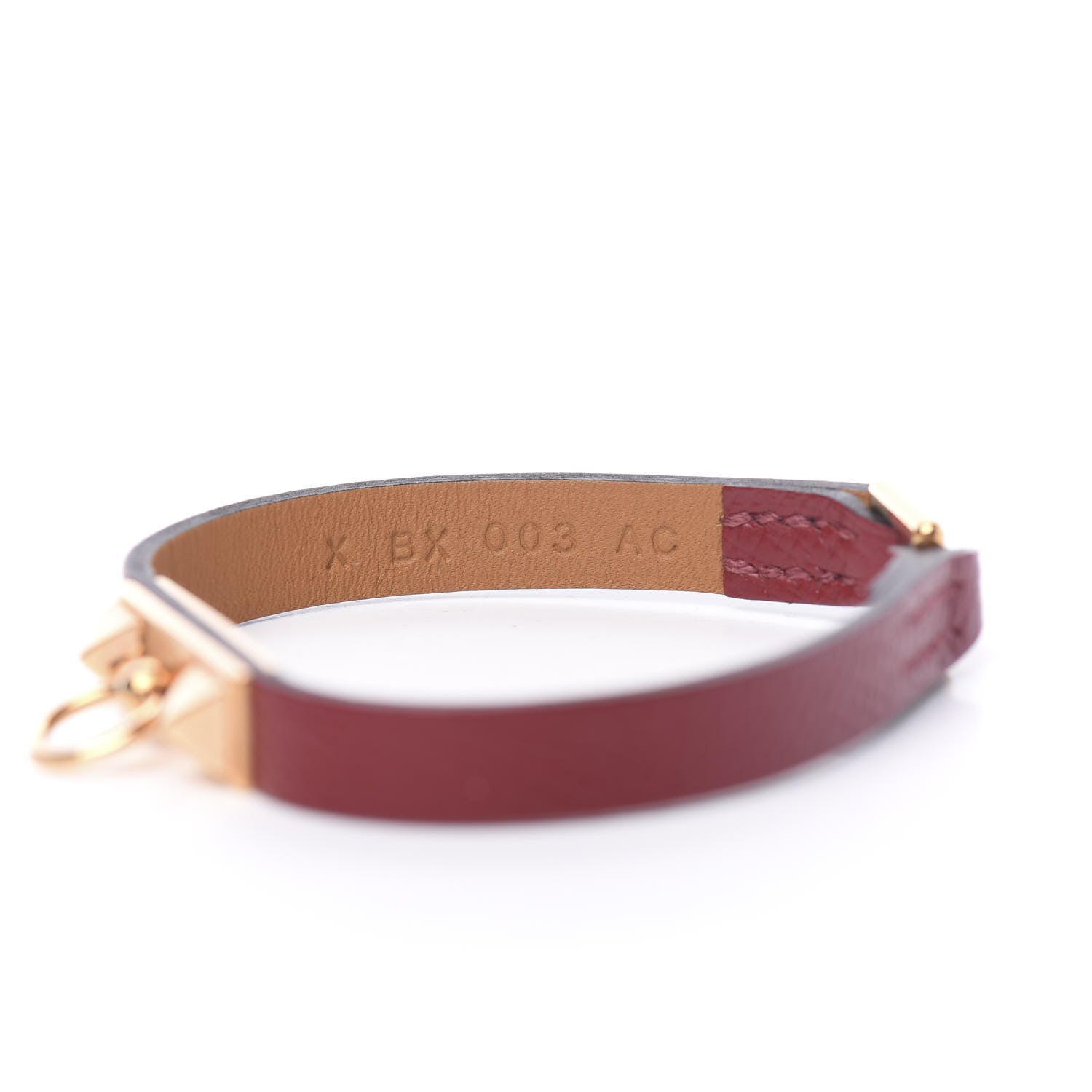 Hermes Epsom Micro Rivale Bracelet S Rouge Grenat 3 of 5