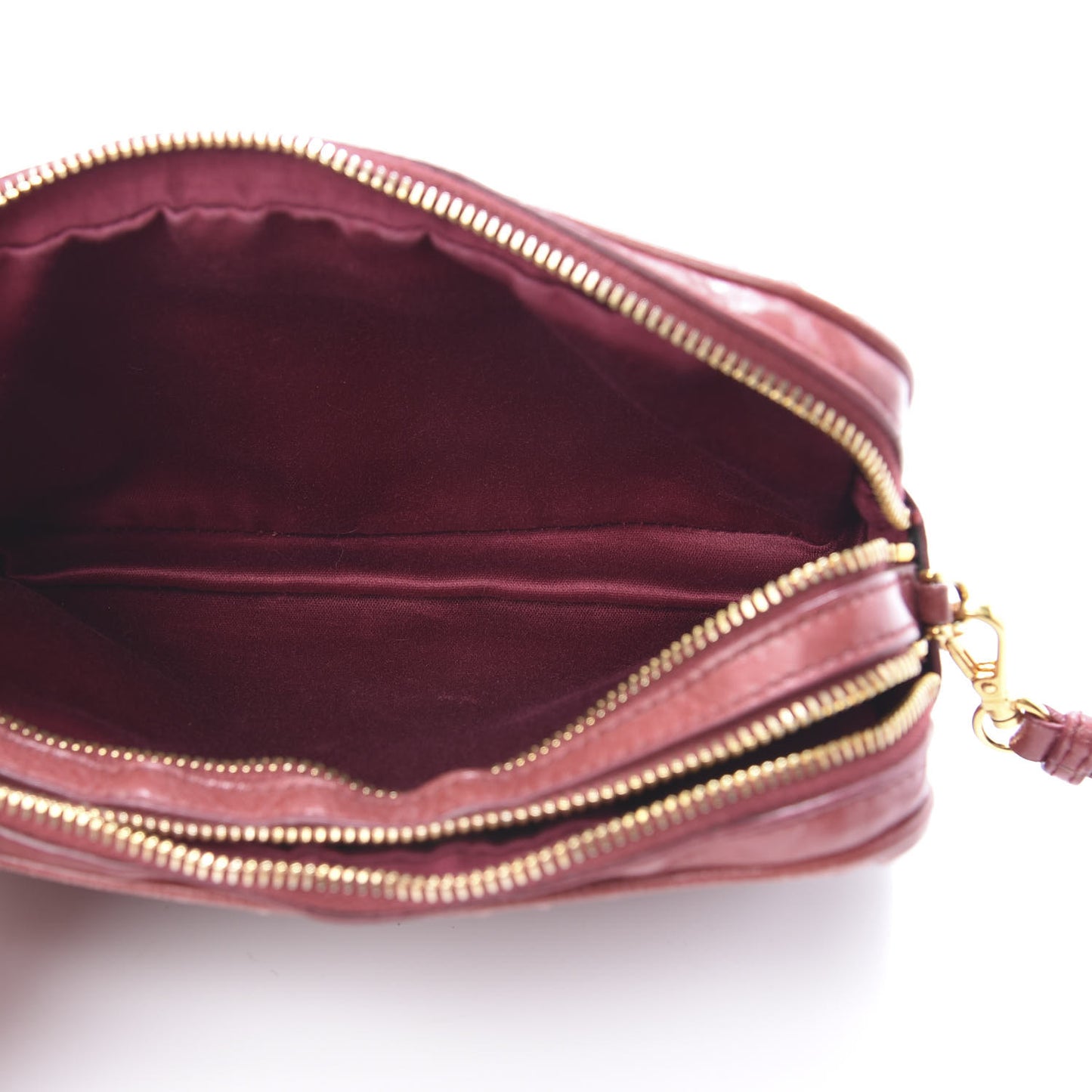 Nappa Matelasse Double Zip Pochette Clutch Loto