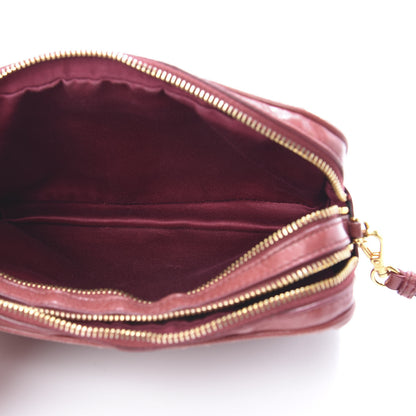 Miu Miu Nappa Matelasse Double Zip Pochette Clutch Loto 6 of 11