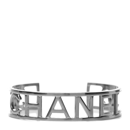 Chanel Metal Logo Cuff Silver 1 of 5