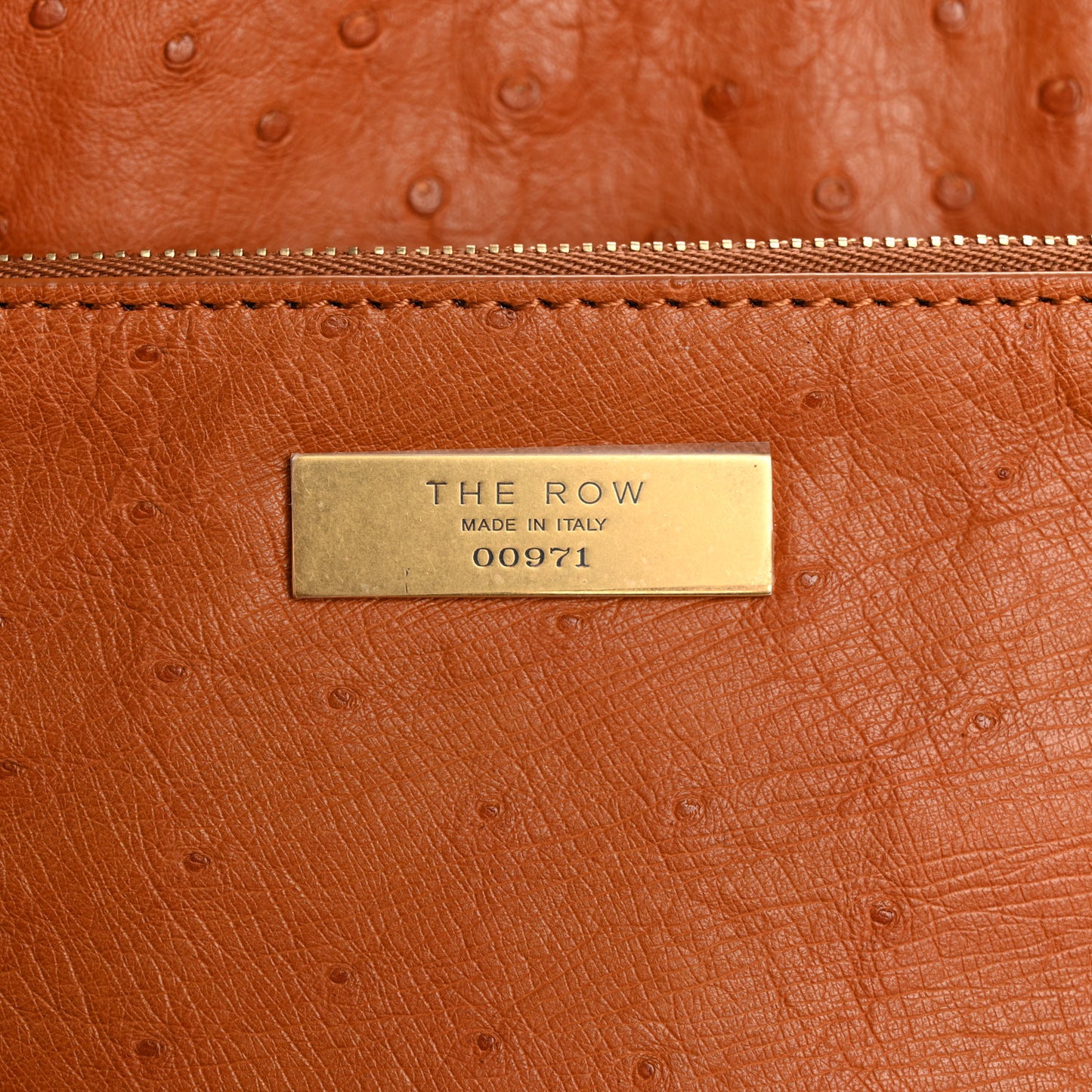 Ostrich Alexia Bag Caramel