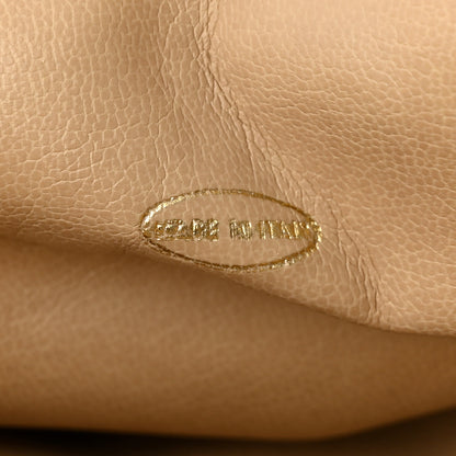 Chanel Lambskin Quilted Drawstring Bucket Bag Beige 8 of 13