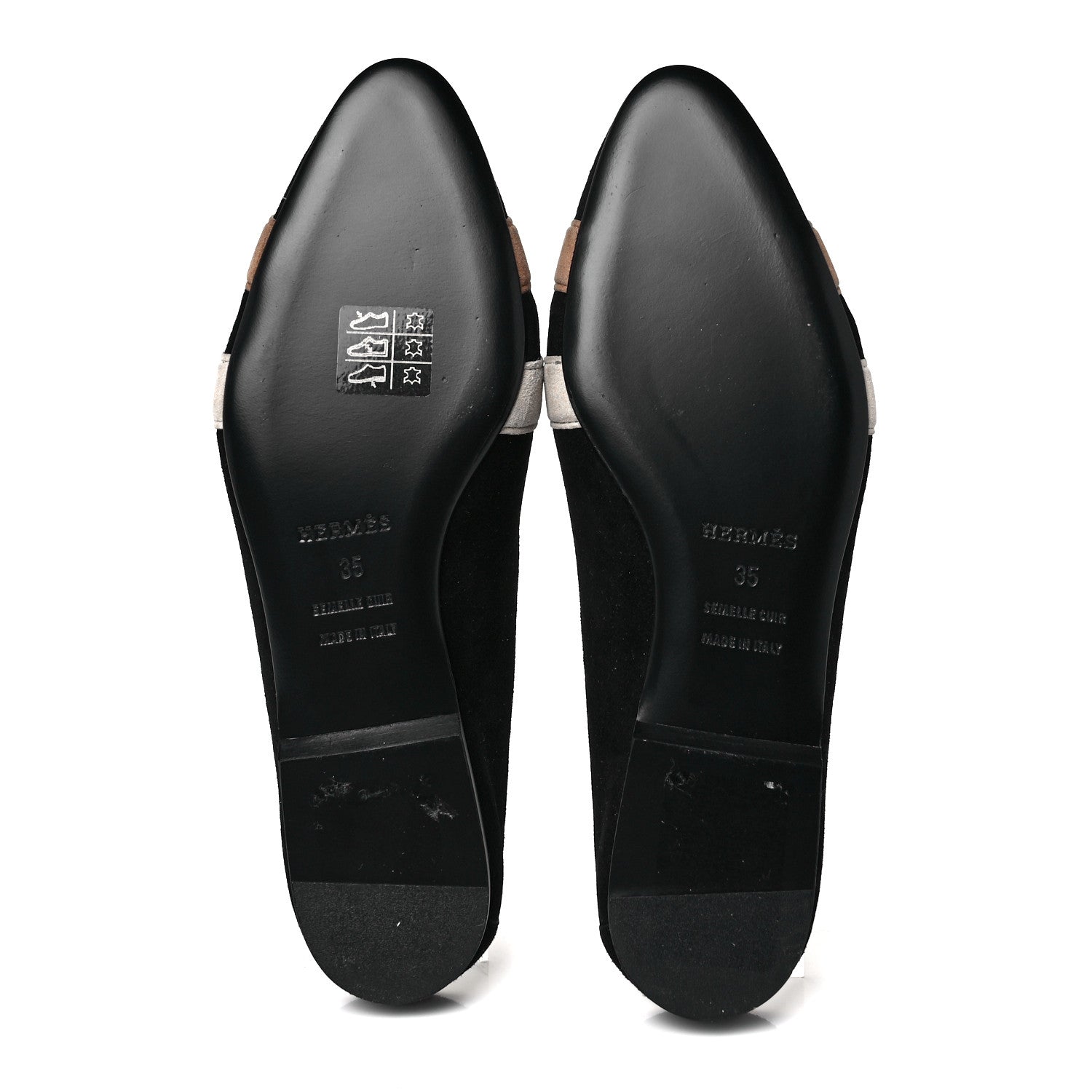 Hermes Velvet Goatskin Womens Roxane Mules 35 Multicolor Black 5 of 9