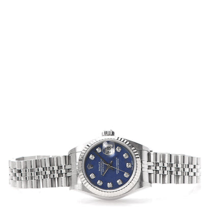 Rolex Stainless Steel 18K White Gold Diamond 26mm Oyster Perpetual Datejust Watch Sodalite 79174 3 of 7
