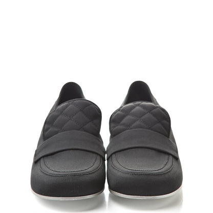 Chanel Quilted Grosgrain CC Loafers 38 Black 2 of 8