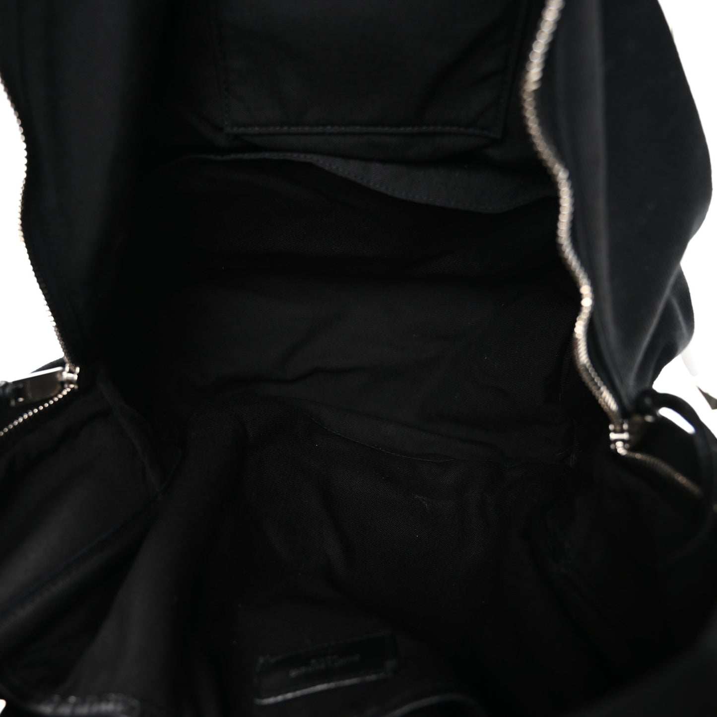 Canvas Signature Embroidered City Backpack Black