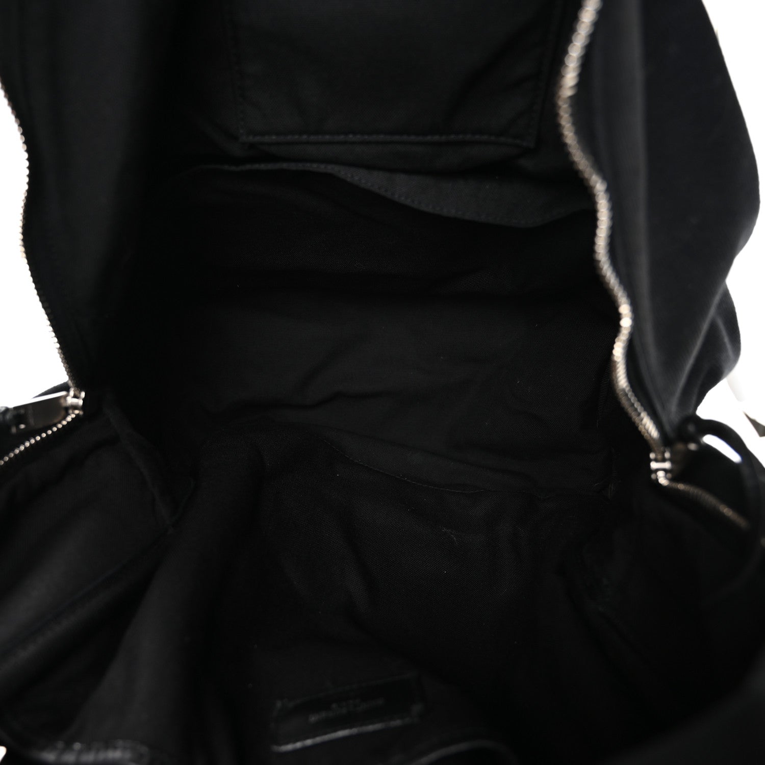 Saint Laurent Canvas Signature Embroidered City Backpack Black 5 of 12