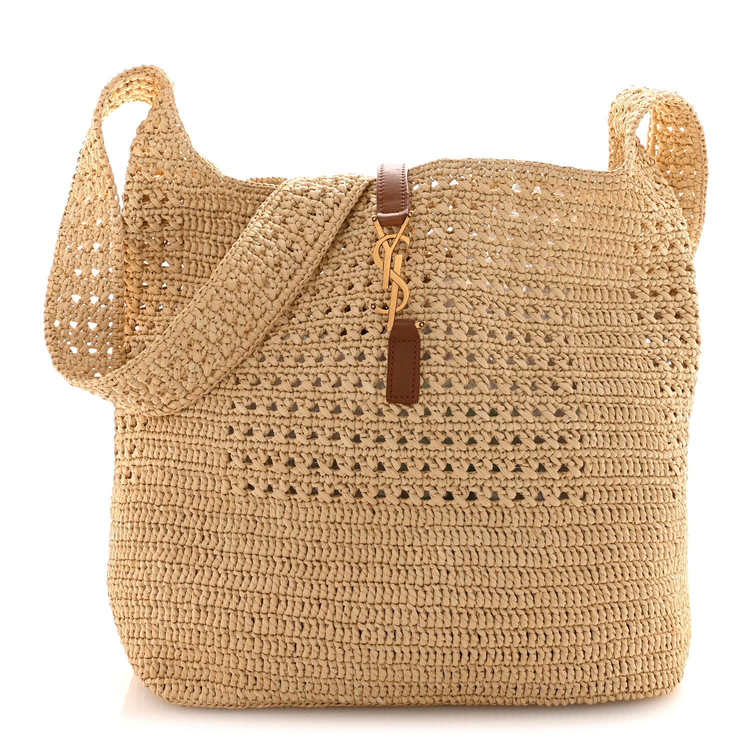 Saint Laurent Raffia Monogram Hobo Naturale 1 of 11