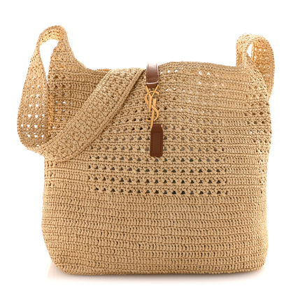 Saint Laurent Raffia Monogram Hobo Naturale 1 of 11