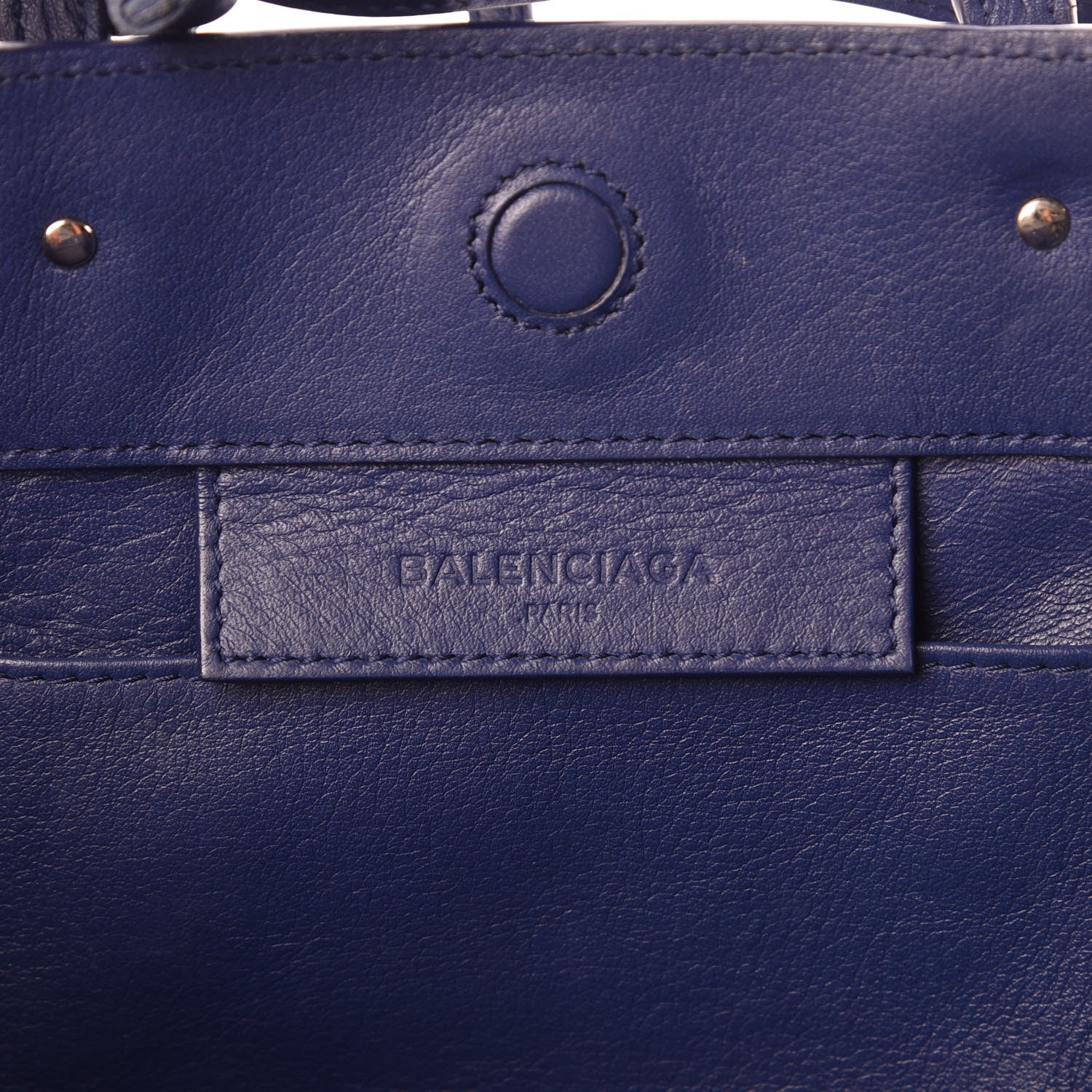 Balenciaga Calfskin Papier Mini A4 Zip Around Tote Bleu Mineral 6 of 9