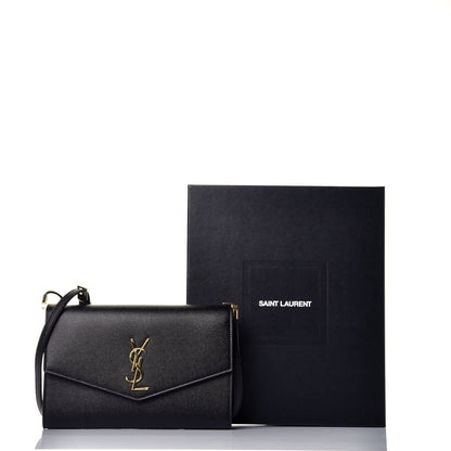 Saint Laurent Grain De Poudre Mini Uptown Crossbody Bag Black 9 of 9