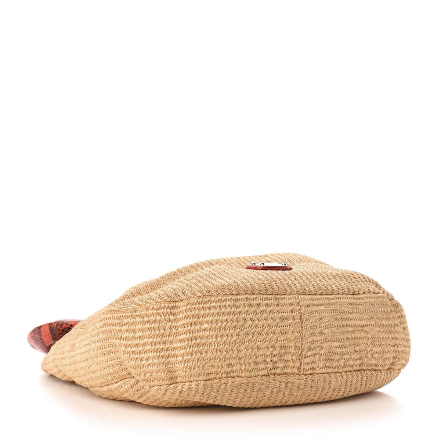 Raffia Snakeskin Sky Hobo Orange