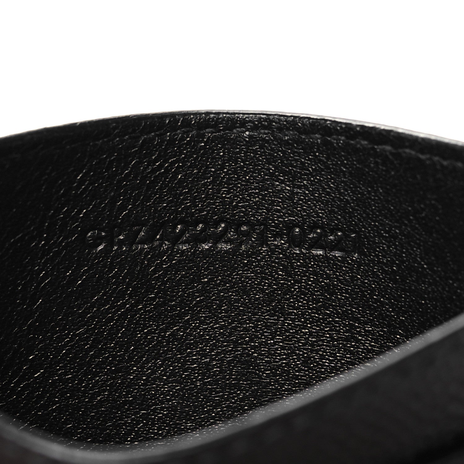 Saint Laurent Grain De Poudre Matelasse Chevron Monogram Credit Card Case Black 7 of 8