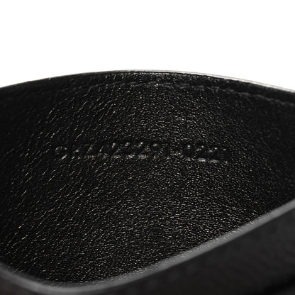 Saint Laurent Grain De Poudre Matelasse Chevron Monogram Credit Card Case Black 7 of 8