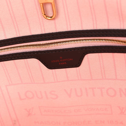 Louis Vuitton Damier Ebene Neo Neverfull MM Rose Ballerine 6 of 12