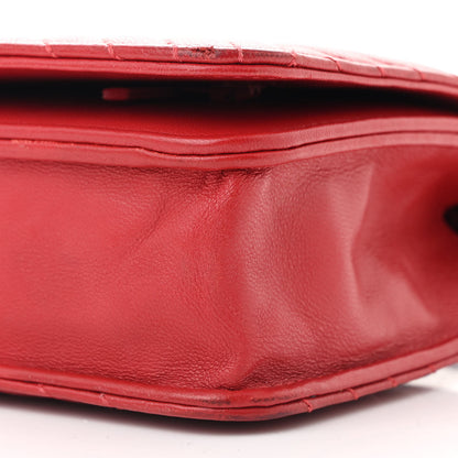 Chanel Lambskin Quilted CC Crossing Wallet On Chain WOC Red 11 of 13