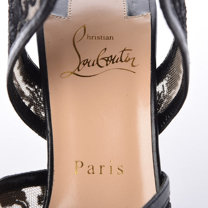 Christian Louboutin Dentelle Lurex Jose Altafine 150 Bootie 38 Black 6 of 9