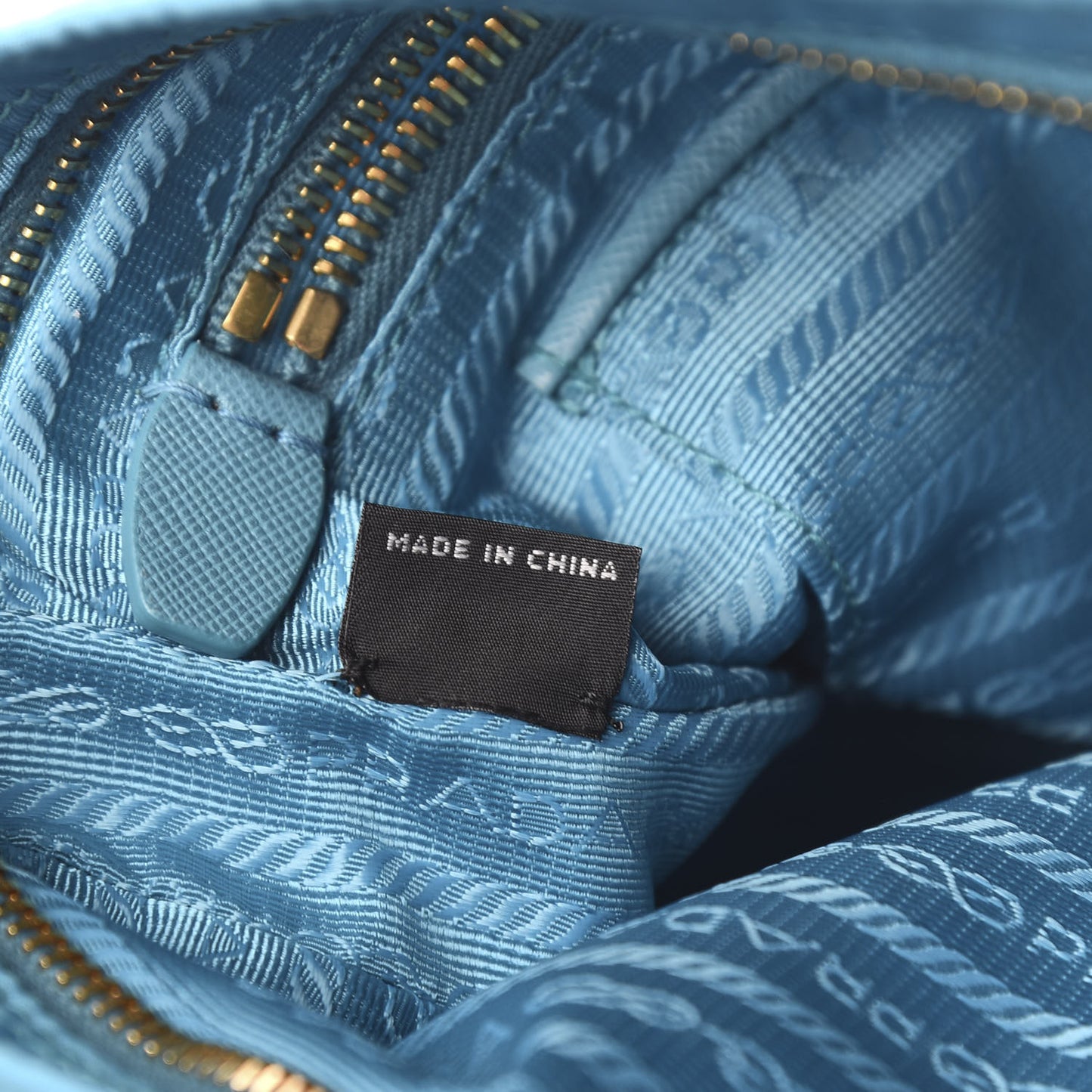Tessuto Nylon Saffiano Crossbody Bag Turchese
