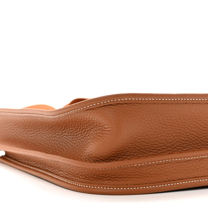 Hermes Taurillon Clemence Evelyne III PM Gold 10 of 12