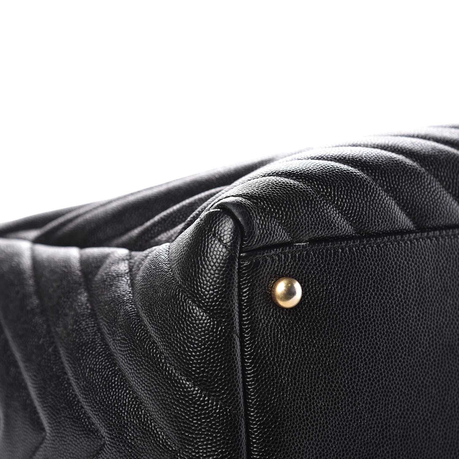Chanel Caviar Chevron Quilted Coco Handle Shopping Tote Black 10 of 13