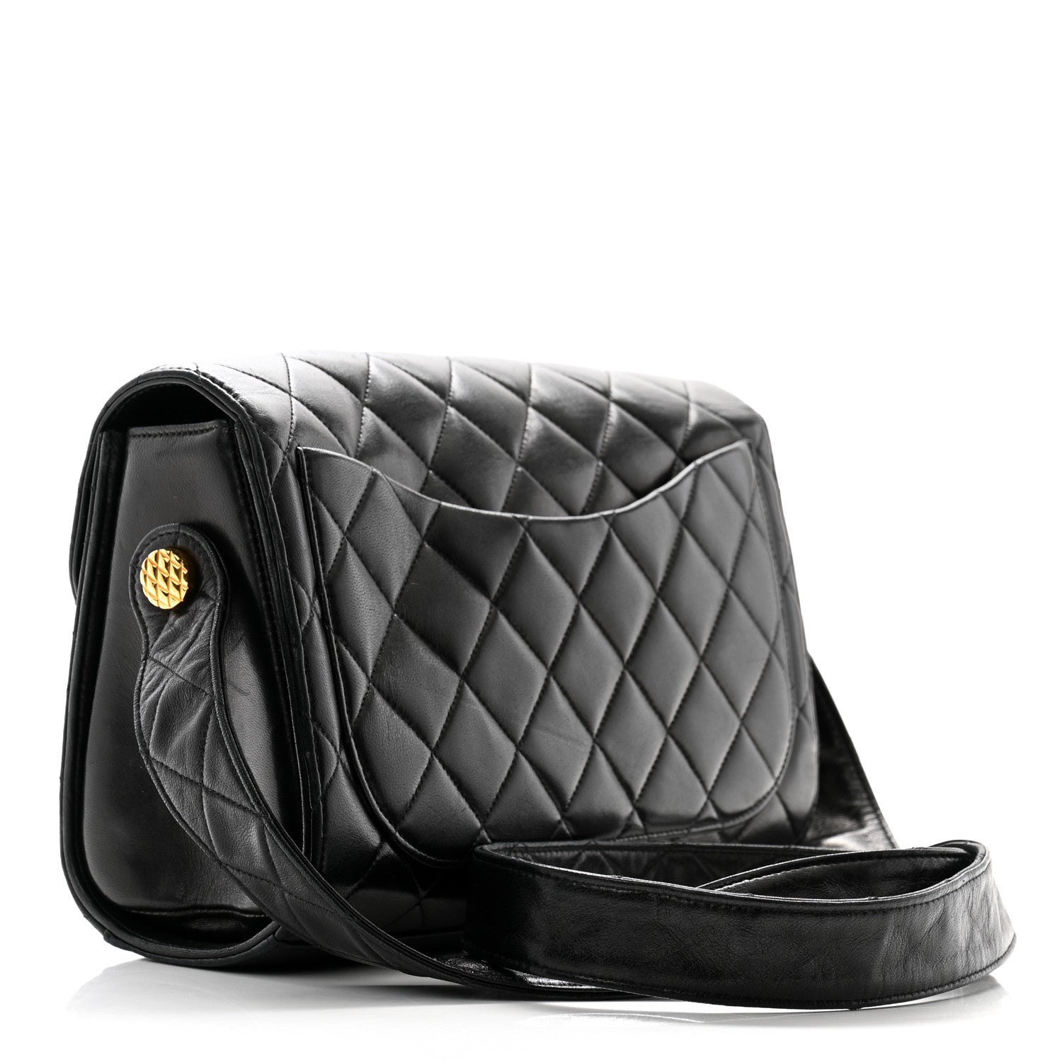 Chanel Lambskin Quilted CC Flap Shoulder Bag Black 3 of 13