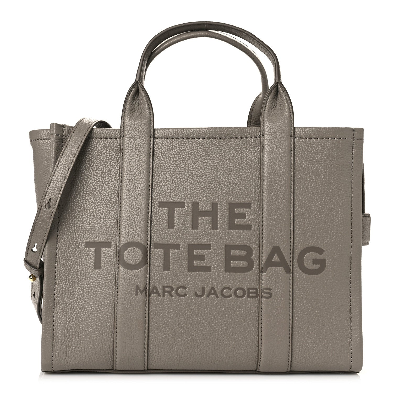 Marc Jacobs Grained Calfskin Medium The Tote Bag Grey 1 of 8