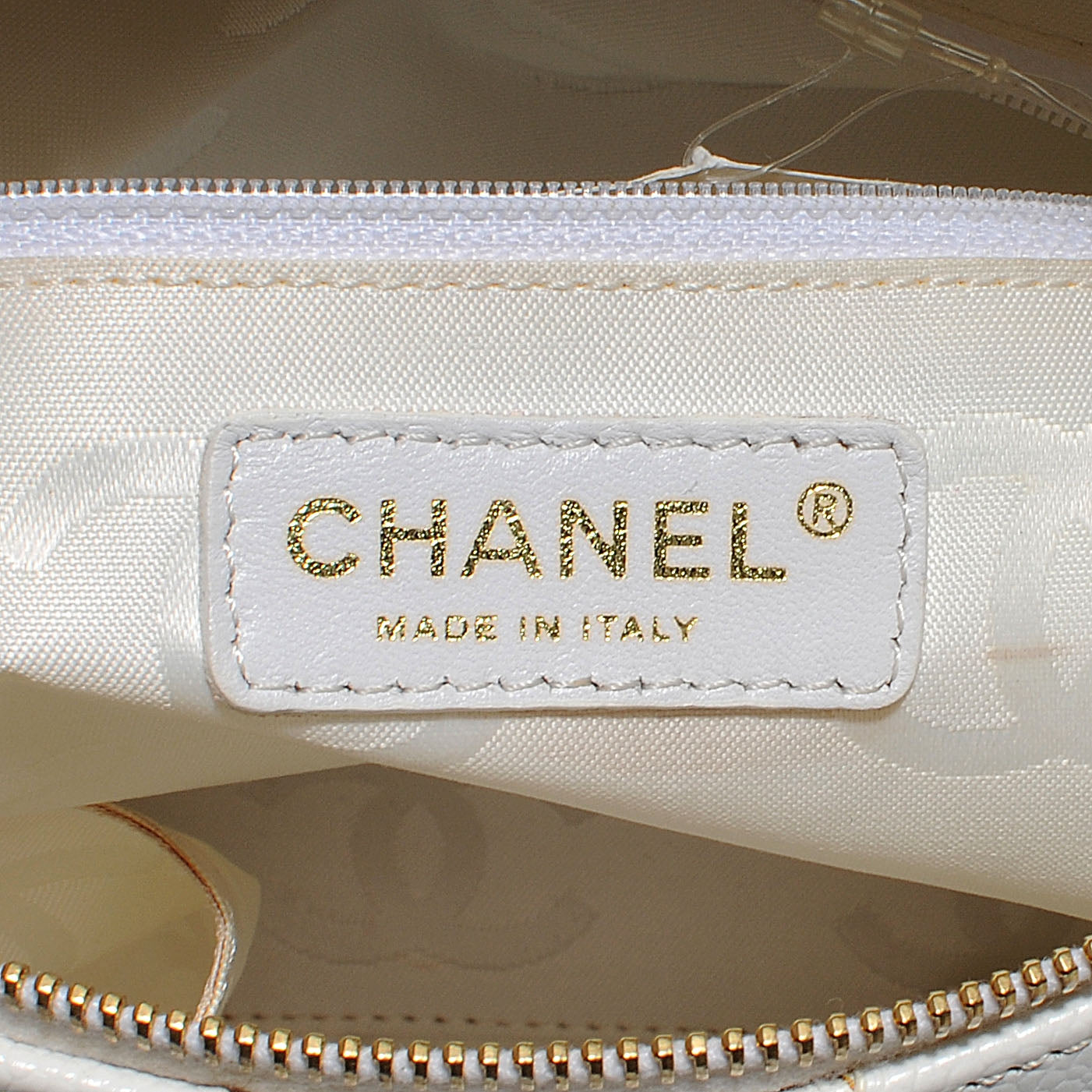 Chanel Caviar CC Stitched Hobo White 6 of 7