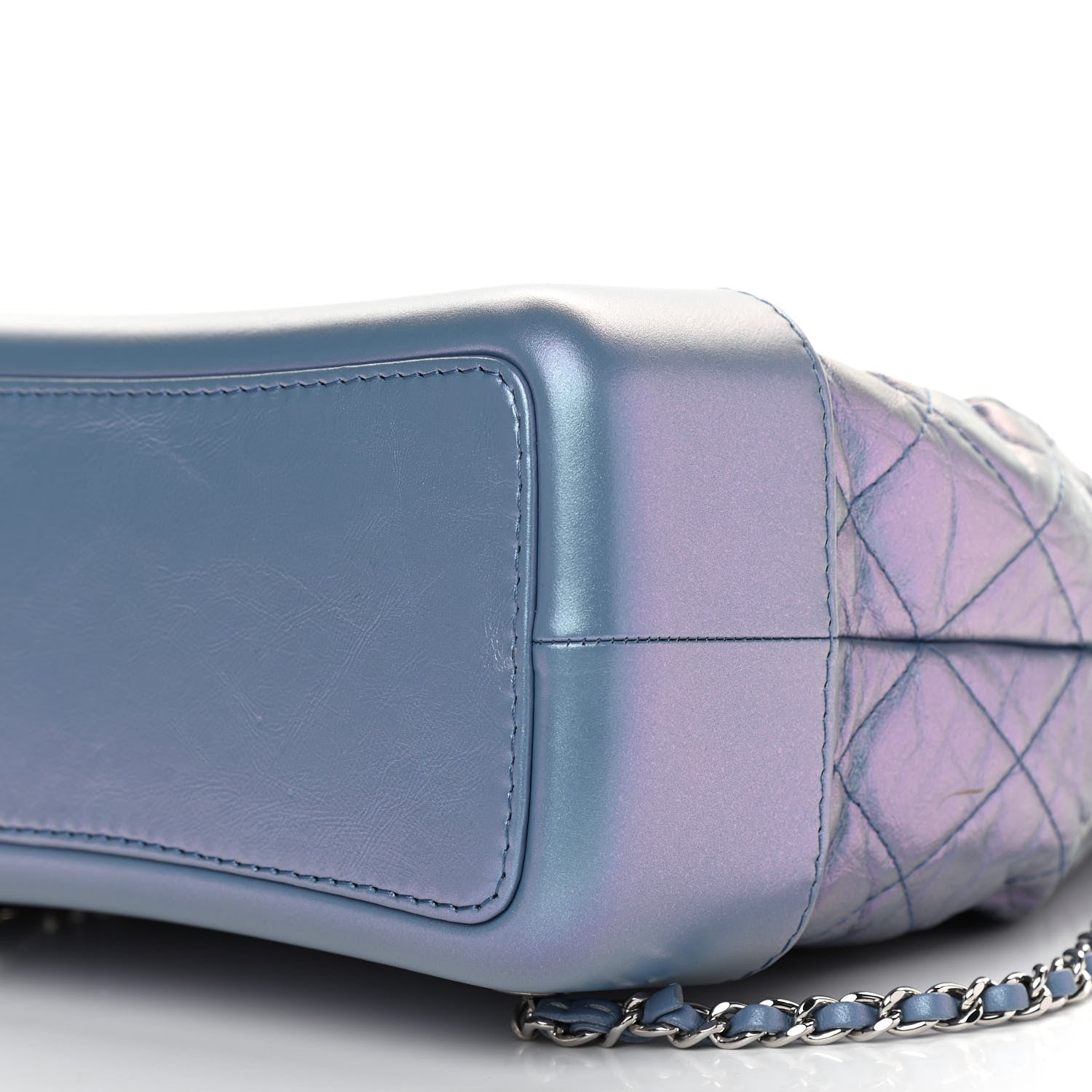 Chanel Iridescent Lambskin Calfskin Quilted Gabrielle Backpack Light Purple 10 of 10